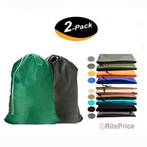 Large Laundry Bag Washable Heavy Duty Locking Drawstring Bag 29"X40" (2 Pack)